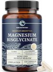 Magnesium Bisglycinate 400mg | Magnesium Bisglycinate for Muscle Function, Bones, Heart & Calm Support for Women & Men | 72MG Elemental Magnesium Supplements Chelate | 120 High Absorption Capsules
