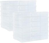 Naivees 12 Pack Photo Case 5" x 7" Photo Storage Boxes Inner Photo Organizer Boxes Clear Plastic Picture Boxes Transparent Craft Keeper Photo Containers for Photos, Pictures,Art (12 PACK)