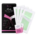 Cold Wax Strips, Gentle Hair Removal for Body Legs Underarm Sensitive Skin, 36 Wax Strips with 6pcs Cleaner Oil Wipes Beauty7