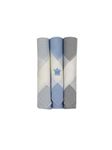Louis Philippe Men's Cotton Pastel Handkerchief (Pack of 3) Blue, Grey, White