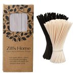 Ziffs Home® 120 Natural Fibre Reed Diffuser Sticks - 20cm x 4mm - Thick Diffuser Reeds Sticks - Diffuser Sticks for Diffuser Oils Fragrance Refill - Fibre Reeds for Diffusers