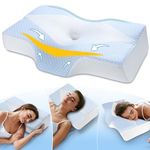 Mkicesky Memory Foam Pillow for Neck Shoulder Pain Relief Neck Support Pillow for Sleeping: Ergonomic Cervical Side Sleeper Pillow for Adults - Cooling Orthopedic Bed Pillow for Back Stomach Sleepers