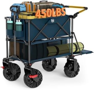 TIMBER RIDGE Push & Pull Double Decker Wagon, 400L Capacity & 450lb Load