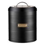 Typhoon Otto Black Compost Caddy 2.5 Litre, Black/Gold