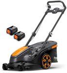 Flymo 36V UltraMow Duo 460 Cordless Lawn Mower – Powerful & Efficient with 46cm Cutting Width and Dual Blades – Includes 2x 4Ah Batteries & Chargers