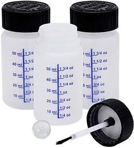 Upper Midland Products Paint Touch Up Bottles with Brush, Mixing Ball, Applicator Touchup Leftover Paint Reusable Container Bottle Kit 3 Pack, Clear (PNTBTL3PK)