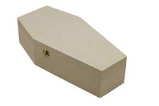 Creative Hobbies Large 12 Inch Halloween Coffin Box, Fillable Hinged Box for Halloween Décor, Party Favor, Goth, Decoration, Coffin Ring Box, Pet Casket