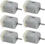 Casoter 130 Micro DC Motor Set, 12800RPM 1.49W 1A3V Mini High Speed Motor for DIY Toys Scientific Electric Car Ship Plane, 6 Pack