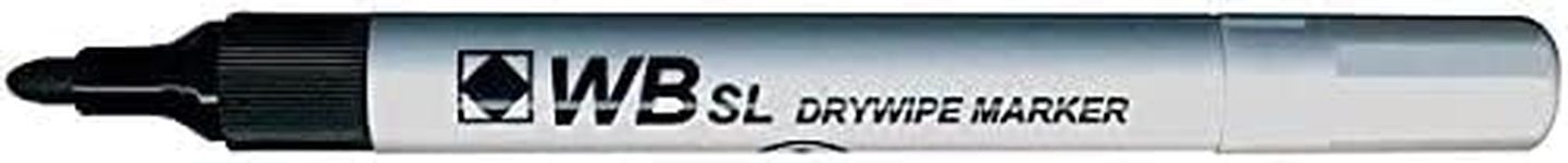 Hainenko WB SL Bullet Tip Dry Wipe Marker - Black (Pack of 100)