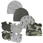 Gerber Baby Boys Cap and Mitten Set