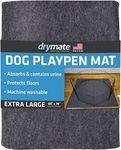 Drymate Dog Playpen Mat, Absorbent/Waterproof/Non-Slip/Machine Washable, XL Size (60” x 74”), Reusable Puppy Pad for Training, Whelping, Housebreaking, Incontinence, and Crate/Kennel (USA Made)