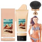 Body Perfector Waterproof Leg Makeup Tattoo Cover Up Cream Full Coverage Foundation with Large Brush for Daily Wear (Light)