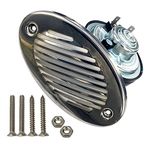 5190512 Boat Horns 316 Stainless Steel 12V 125DB Waterproof Marine Horn Sound Bright With Two Types of 316 Stainless Steel Mounting Screws