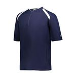 Holloway Clubhouse Short Sleeve Pullover Cage Jacket Navy/White