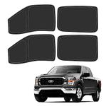 D-Lumina Side Window Sun Shade for 2021 2022 2023 Fo-rd F150 F-150 Crew Cab 4 Door Accessories, Side Window Shades Sun Visor Protector Block UV Rays Heat, Foldable 2 Layers 210T Material Pack of 4