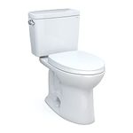 Drake 2-Piece 1.6 GPF Single Flush Elongated ADA Comfort Height Toilet w/ 10in Rough-in in Cotton White, Seat Included