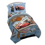 Disney/Pixar Cars Tune Up Blue/Gray 5 Piece Twin Bed In A Bag with Lightning Mcqueen & Mater in Radiator Springs (Official Disney/Pixar Product)