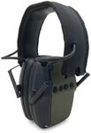 HCMSafety Electronic Ear Muffs - Gun Range Ear Protection, Retractable, Portable, Lightweight, Microphone Earplugs for Shooting Ear Protection