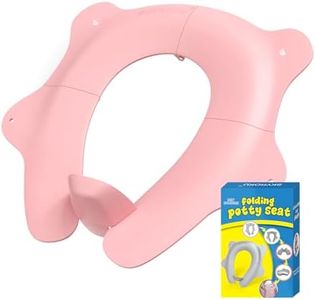 SKYROKU Foldable Kids Toilet Seat – Portable & Anti-Slip Travel Potty Training Seat for Toddlers,Safety material Baby Toilet Seat, Easy Clean & Compact for Home, Daycare, Grandparents House (Ages 2-6)