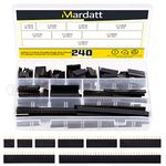 Mardatt 240 Pcs 2.54mm Female Pitch Straight Single Row Pin Headers Socket Assortment Kit 4/6/8/10/12/16/20/40 Pins Connector Housing PCB Board Pin Connector Set