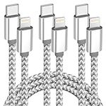 iPhone Charger [Apple MFi Certified] USB C to Lightning Cable 3Pack 6 FT iPhone Fast Charger Type C to Lightning Cable Nylon Braided iPhone Cord for iPhone 13 12 11 Pro Max Xr Xs 8 7 6 Plus and More