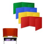 4-Pack Colorful Desk Privacy Dividers - for Student Testing and Easy Privacy Protection