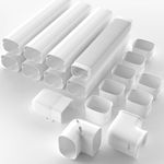 Toutgood 5'' 26.5Ft Line Set Cover Kit for Mini Split c Air Conditioners and Heat Pumps, Central AC Decorative Upgraded UV-Proof Strong&Durability PVC Pipe