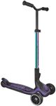 Globber Ultimum 3 Wheel Scooter with Patented Steering System, Adjustable Height, Robust, Extra Wide Deck and Wheels, Folding Scooter For Boys and Girls 5+ to Adult - 2 Year Warranty (Neochrome)