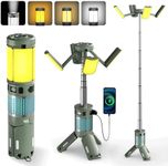 Telescopic Camping Lights, Rechargeable Camping Lights with Stand,12000mAh Collapsible Camping Lanterns, Magnetic Base Portable Flashlights IPX5 Waterproof for Camping,Hiking,Emergency Use
