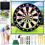 Golf Chipping Game Set, Sticky Golf Dart Practice Hitting Mats With 20 Golf Balls, Golf Training Aid Equipment Suitable for Golf Lovers and Beginners, Indoor Outdoor Games for Adults and Kids