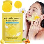 Vibbang 60 Pads Turmeric Kojic Acid Pads, Turmeric Cleansing Pads for Dark Spots, Facial Sponges for Cleansing, Balances Skin Oil And Water, Face Exfoliator Pad Removes Excess Keratin