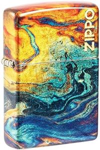 Zippo Colorful Lava Windproof Lighter, Tumbled Brass