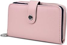 Nautica Womens - Be Shore Vegan Leather RFID Wallet - Zip Around Clutch Large Slim Phone Case and Multi-Card Organizer (Aloha (Pink))