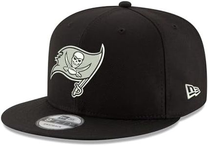 New Era NFL 9FIFTY Black White Adjustable Snapback Hat Cap One Size Fits All, Tampa Bay Buccaneers, One Size