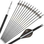 6/12 Pack 30 inch Pure Carbon Arrow