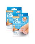 Profoot Toe Foam - Instant Pain Relief for Bunions and Corns - Soft Foam Toe Tubes - Foam Toe Protectors - Relieves Pressure and Friction - 3 Tubes, 2 Small and 1 Large - (2 Pack)