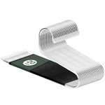 DOIOWN Jeans Trousers Pants Hangers - 20 Pack Open Ended Pants Hangers Space Saving for Men Women, Stainless Steel Thick Non-Slip Multi Purpose Clothes Hangers for Heavy Pants, Towels, Scarf, Bra