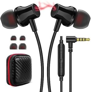 Wired Headphones Earphones for Laptop PC Chromebook Noise Cancelling Ear Buds with 3.5mm Plug in Audio Jack Microphone HiFi Stereo Clear Call Volume Control for Kindle Fire Nintendo Switch MP3 Android