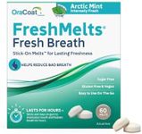 Oracoat FreshMelts Fresh Breath Stick-on Melts for Lasting Freshness, 60 Count Breath Freshener for Bad Breath, Non-Acidic & Sugar-Free, Arctic Mint