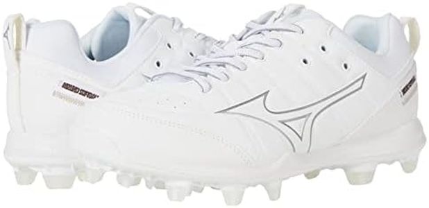 Mizuno womens 9-spike 9 Spike Advanced Finch Elite 5 TPU Molded Softball Cleat, White, 10 US