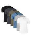 True Classic Men's V-Neck Short Sleeve T-Shirt, 6-Pack - Staple, L