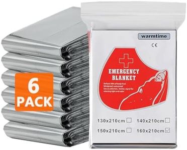 Deecam Emergency Space Blankets, Mylar Thermal Survival Blankets Foil Camping Emergency Heat Reflective Blanket for Outdoor, First Aid, Hiking, Camping Gear, Travel (6Pack)