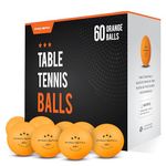 PRO SPIN Ping Pong Balls - Orange 3-Star 40+ Table Tennis Balls (Pack of 60) | High-Performance ABS Training Balls | Ultimate Durability for Indoor/Outdoor Ping Pong Tables