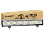 RIGIDON LED Light Bar,20Inch 420W Triple Row LED Light Bar Flood Spot Combo 42000LM Driving Boat Offroad LED Work Light for SUV UTV Truck ATV 4X4WD Pickup Pod Lights