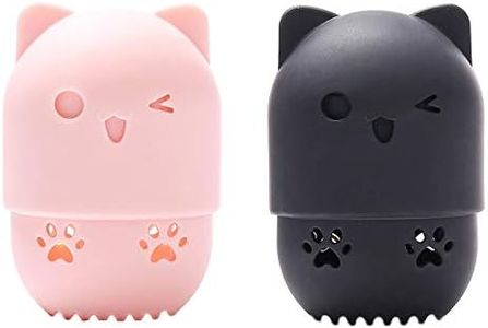 frullatore cosmetici in spugna Spugna Per Il Trucco Silicone Beauty Sponge Blender Trucco Porta Bellezza In Silicone Borsa Per Il Trasporto In Spugna Lavabile Riutilizzabile 2 Pezzi