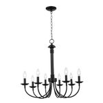 Trans Globe Lighting 9018 BK New Century 8 Light Black Chandelier