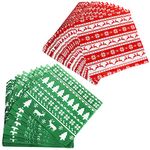 11.4 x 11 Inches Christmas Wax Paper Food Wax Paper Sandwich Wrapping Paper Greaseproof Wrapping Paper for Christmas Candy Cookies Baking Burger Food Basket Liner Party Supplies, 100 Pieces