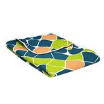 Divine Casa 120 GSM Summer Quilt Brushed Microfibre 3 Layer Breathable Single Dohar AC Blanket Lightweight Warm Rajai Throws for Bed (Green and Orange, 205 x 220, CM)