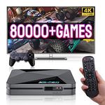 Retro Game Console Super Console x2 Pro Built-in 80000+ Games, 4K TV/AV Output Emulator Console, Video Game Console Support 60+ Emulators S905X2, EmuELEC 4.5/Android 9.0/CoreE 3 System in One(64G)