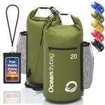 Oceandrybag - Waterproof Dry Bag Backpack - Floating Dry Sack Portable for Kayaking, Beach, Rafting, Boating, Hiking, Camping, Fishing with Waterproof Phone Case - Keep Your Gear Clean & Dry